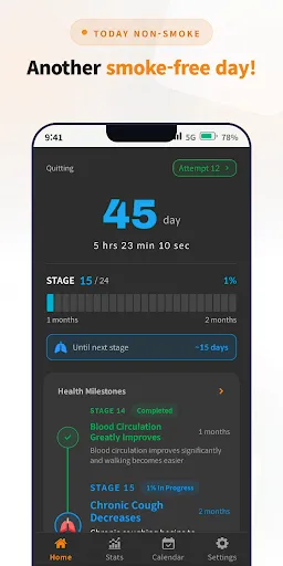 Скриншот 8 — Quit Smoking : Tracker & Timer