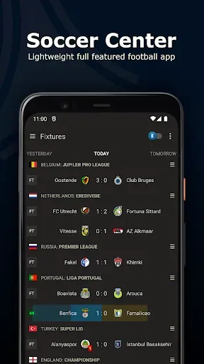 Скриншот 1 — Soccer Center (Результаты)