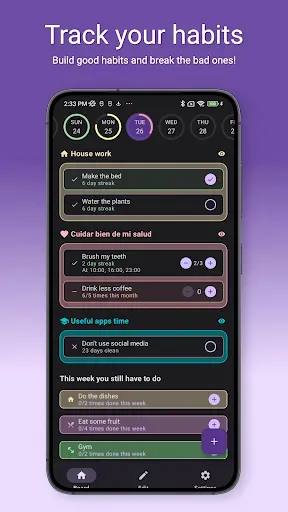 Скриншот 1 — Atomic habits tracker streaks