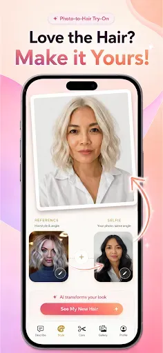Скриншот 2 — AI Hair Try On & Color Changer
