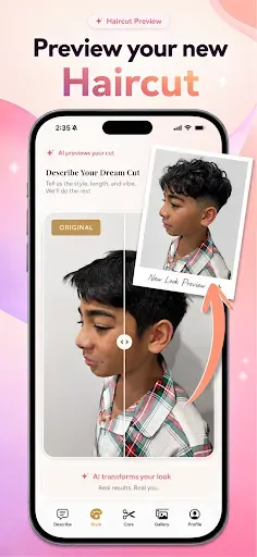 Скриншот 3 — AI Hair Try On & Color Changer