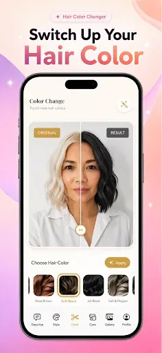Скриншот 4 — AI Hair Try On & Color Changer