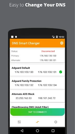 Скриншот 1 — DNS Changer - Web Filter