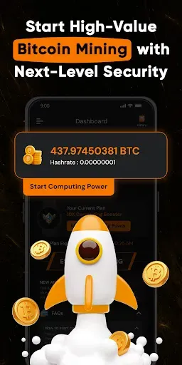 Скриншот 2 — Bitcoin Miner, BTC Mining