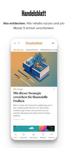 Скриншот 1 — Handelsblatt - Nachrichten
