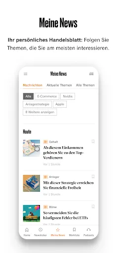 Скриншот 2 — Handelsblatt - Nachrichten