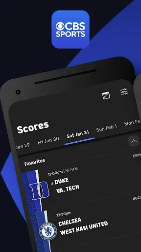 Скриншот 1 — CBS Sports: Live Scores & News