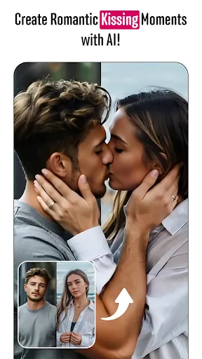 Скриншот 1 — AI Video Generator: kiss & Hug