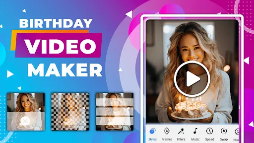 Скриншот 1 — Birthday Video Maker