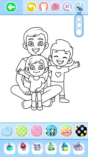 Скриншот 1 — Family Love Coloring Book