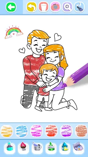 Скриншот 4 — Family Love Coloring Book