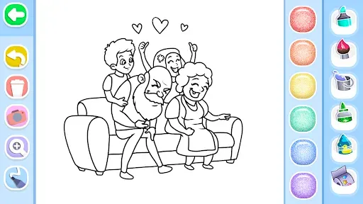 Скриншот 7 — Family Love Coloring Book