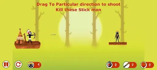 Скриншот 3 — Stickman Hunt: Archery Puzzle
