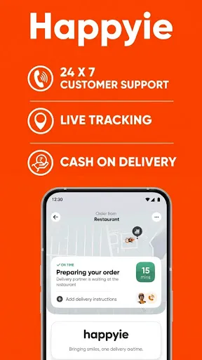 Скриншот 2 — Happyie :  Food Delivery
