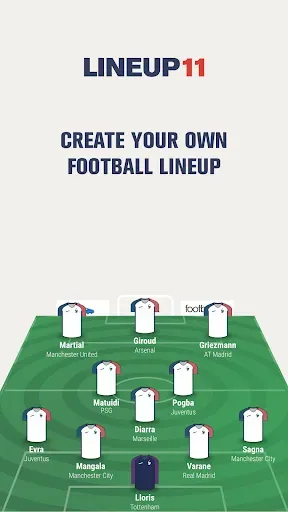 Скриншот 1 — LINEUP11: Football Lineup