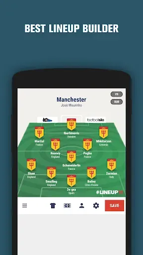 Скриншот 2 — LINEUP11: Football Lineup