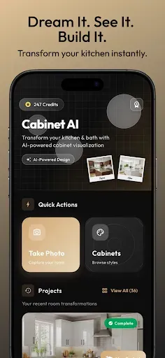 Скриншот 1 — Cabinet AI - Kitchen Design