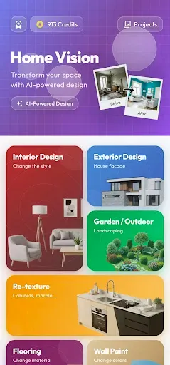 Скриншот 1 — Home Vision AI - House Design