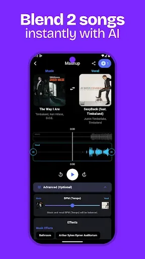 Скриншот 2 — AI DJ - Mashup Maker Vocal