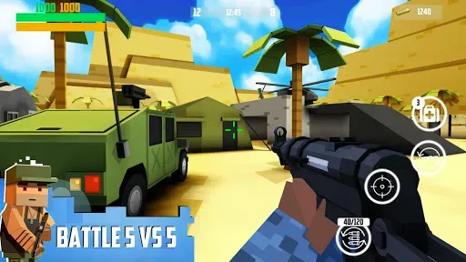 Скриншот 1 — Block Gun 3D: FPS Shooter PvP