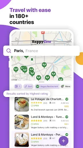 Скриншот 3 — HappyCow - Vegan Food Near You