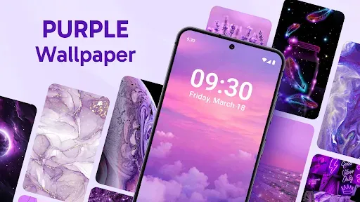 Скриншот 1 — Фиолетовые Обои