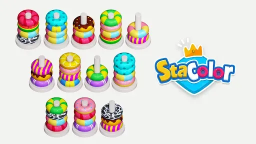 Скриншот 2 — Stacolor: 3D Сортировка обруча