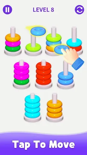 Скриншот 3 — Stacolor: 3D Сортировка обруча