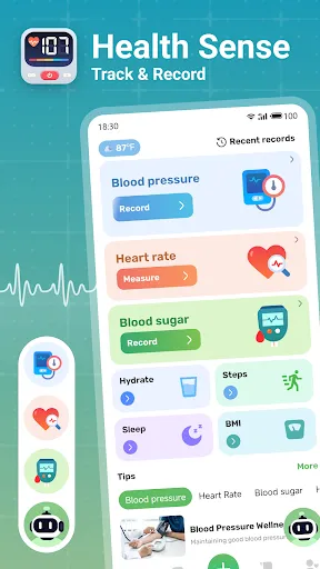 Скриншот 1 — Health Sense: Track & Record