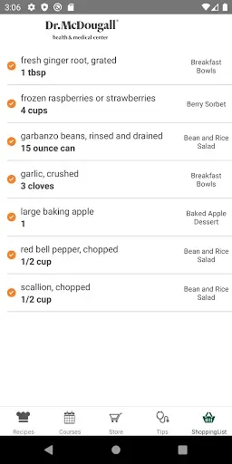 Скриншот 3 — Dr. McDougall Mobile Cookbook