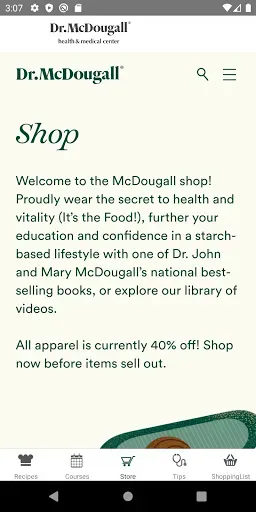 Скриншот 5 — Dr. McDougall Mobile Cookbook
