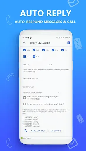 Скриншот 2 — AUTO MESSAGE ответит отправить