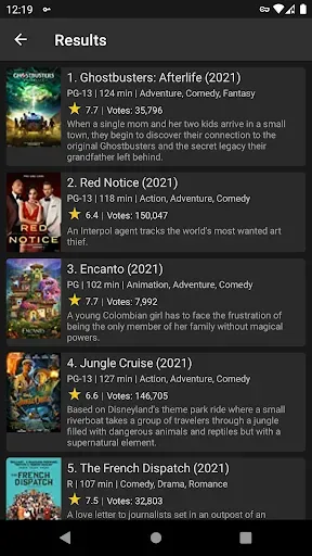 Скриншот 2 — Movies Easy Finder