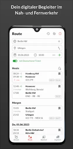 Скриншот 1 — Bahn: Fahrplan & Live Tracking