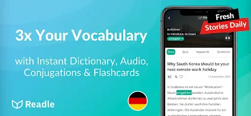 Скриншот 2 — Learn German Daily with Readle