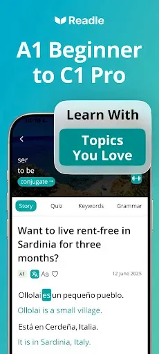 Скриншот 3 — Learn Spanish: Daily Readle