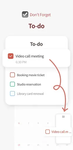 Скриншот 2 — TimeBlocks -Calendar/Todo/Note
