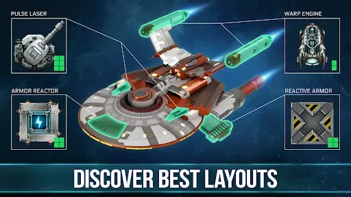 Скриншот 4 — Space Arena・Spaceship Strategy
