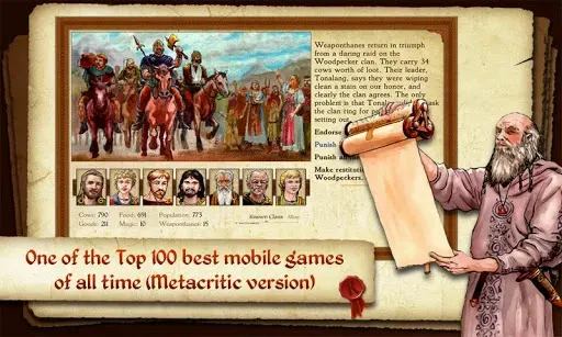 Скриншот 1 — King of Dragon Pass: Text RPG
