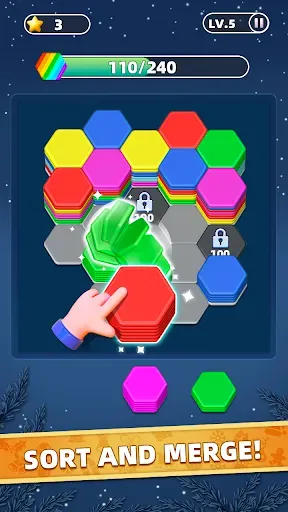 Скриншот 2 — Hexa Master 3D - Color Sort