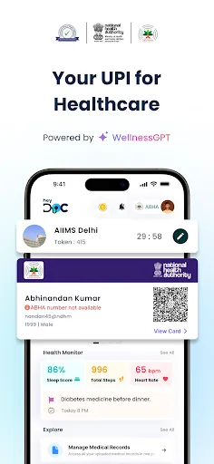 Скриншот 1 — HeyDoc AI : WellnessGPT & ABHA
