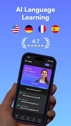 Скриншот 1 — Heylama: AI Language Learning