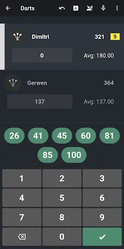 Скриншот 2 — DARTS Scoreboard 2026
