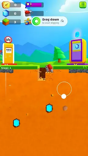 Скриншот 1 — Ground Digger: Lava Hole Drill