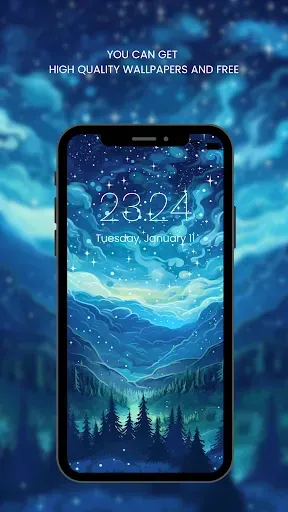Скриншот 1 — Blue Aesthetic Wallpaper HD 4K