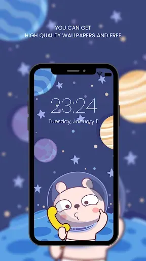 Скриншот 1 — Cute Astronaut Wallpapers HD