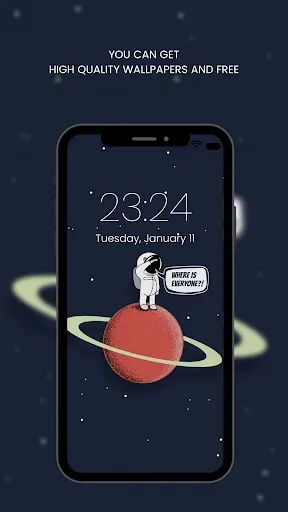 Скриншот 2 — Cute Astronaut Wallpapers HD