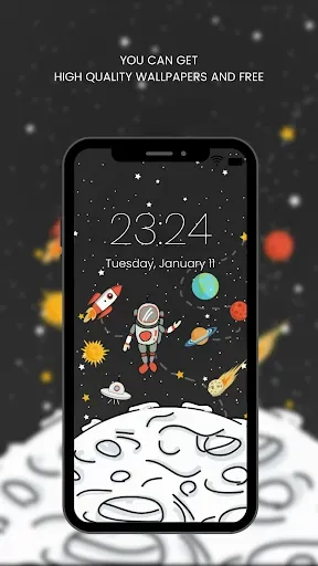 Скриншот 4 — Cute Astronaut Wallpapers HD