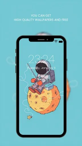 Скриншот 5 — Cute Astronaut Wallpapers HD