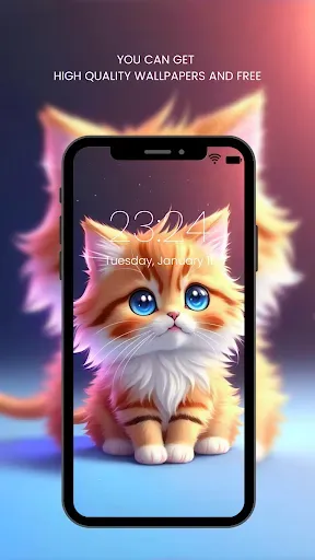 Скриншот 1 — Cute Cat Wallpaper HD